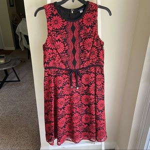 Black and Red Floral Tommy Hilfiger Dress Size 12